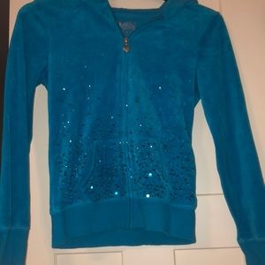 Justice blue girls great condition sweatshirt
